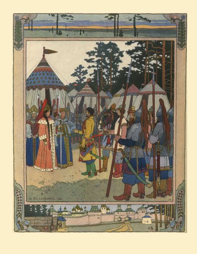 Illustration pour le conte de fées Marya Morevna, 1901 - Ivan Yakovlevich Bilibin