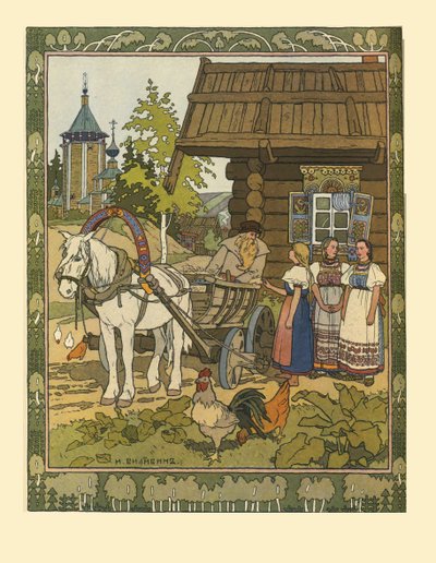 Illustration pour le conte de fées La Plume de Finist le Faucon, 1901-1902 - Ivan Yakovlevich Bilibin