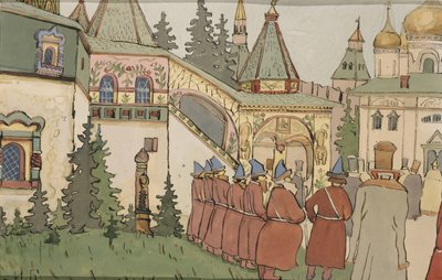 Illustration pour le conte de fées La plume de Finist le Faucon, début des années 1900 - Ivan Yakovlevich Bilibin