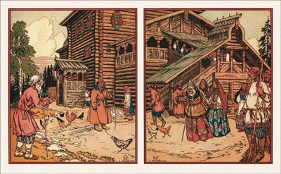 Illustration du Conte du pêcheur et du poisson, 1933 - Ivan Yakovlevich Bilibin