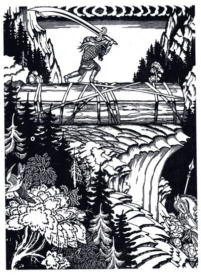Ilya Mouromets et Svyatogor, 1934 - Ivan Yakovlevich Bilibin