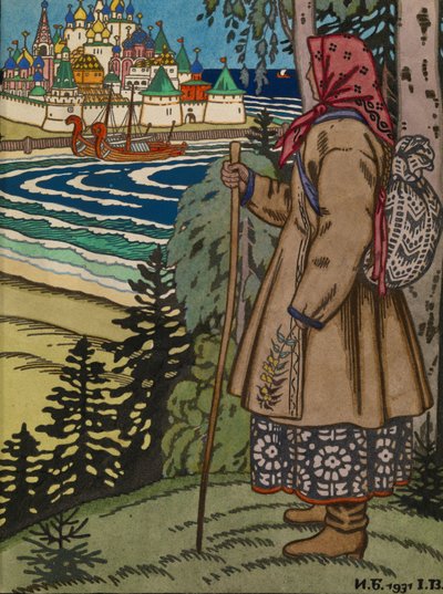 Fille paysanne. Illustration du livre Contes de l