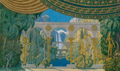 Les Jardins de Chernomor. Décor de scène pour l