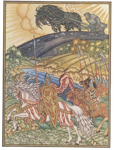 Volga Svyatoslavich et Mikula Selyaninovich, 1940 - Ivan Yakovlevich Bilibin
