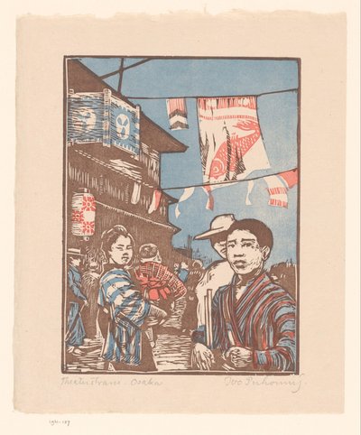 Vue sur Dōtonbori à Osaka - Ivo Puhonny (signed by artist)