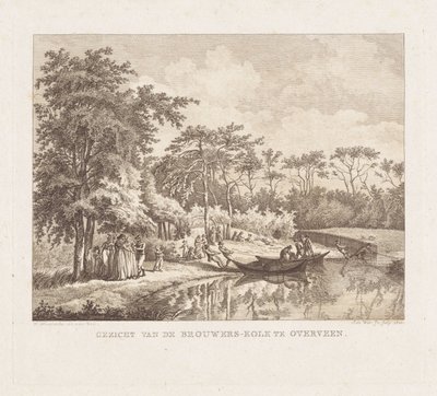 Groupe au bord du lac Brouwerskolk à Overveen. Vue de la Brouwers-Kolk à Overveen - Izaak Jansz. de Wit