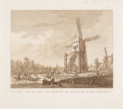 Vue du Pont à Leerdam et Heukelum en arrière-plan - Izaak Jansz. de Wit