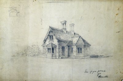 Maison de la gare, vers 1850 - J.A. Davies