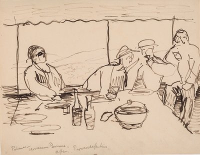 Soirée sur la terrasse, Bormes, Provence - J.A. Jerichau