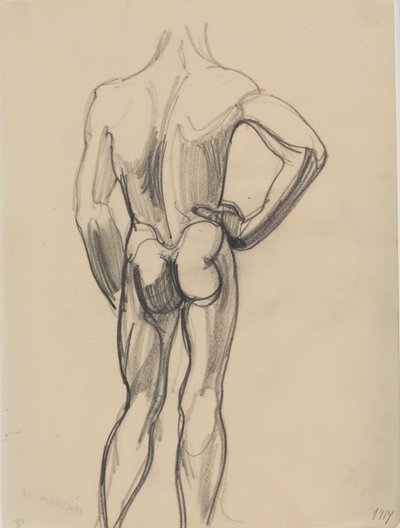 Modèle masculin, vu de dos - J.A. Jerichau