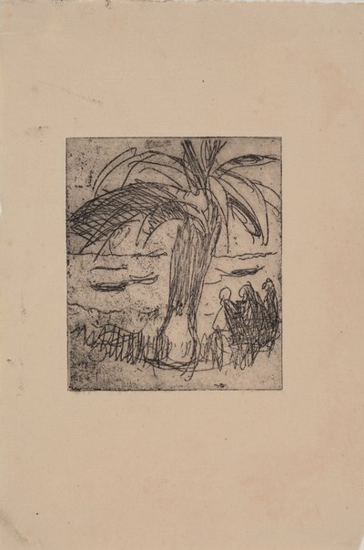 Palmier au bord de la mer - J.A. Jerichau