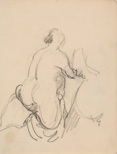 Femme nue debout, vue de dos - J.A. Jerichau