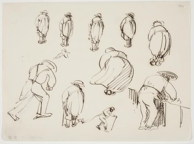 Études de figures de dos - J.A. Jerichau