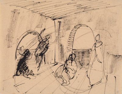 Esquisse pour la peinture "Hécube" - J.A. Jerichau