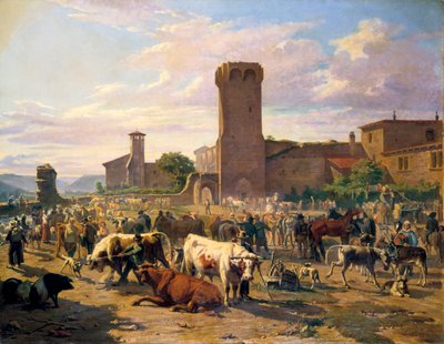 Marché aux bestiaux à L