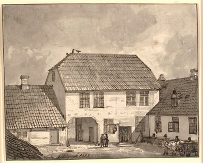 Intérieur de cour à Sorø - Johan Christian Dahl
