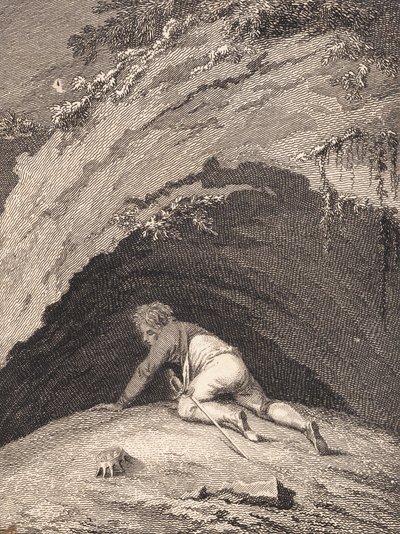 Niels Klim battu rampant dans la grotte - J.F. Clemens