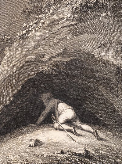 Niels Klim battu rampe dans la grotte - J.F. Clemens
