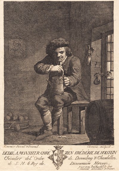 Un paysan assis - J.F. Clemens