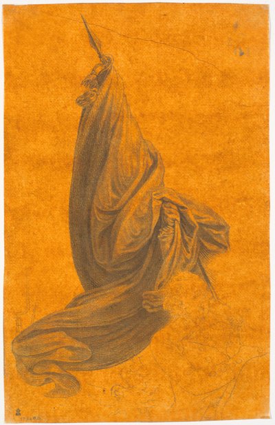 Drapeau et porte-drapeau légèrement esquissé - J.F. Clemens