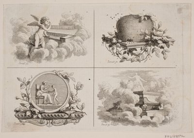 Quatre vignettes pour les œuvres de Bonnet - J.F. Clemens