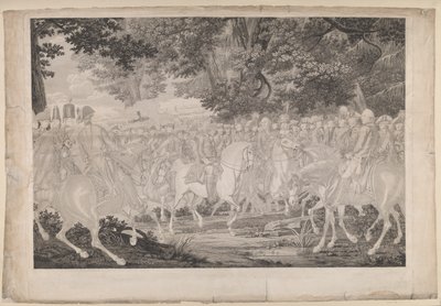 Frédéric le Grand rentre chez lui après une revue à Potsdam - J.F. Clemens