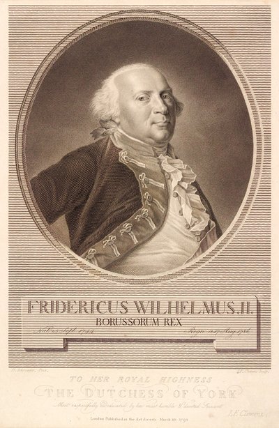 Friedrich Wilhelm II, roi de Prusse - J.F. Clemens