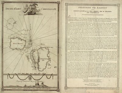Carte de Christiansø avec texte - J.F. Clemens