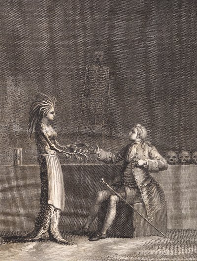 Niels Klim dans la chambre anatomique - J.F. Clemens