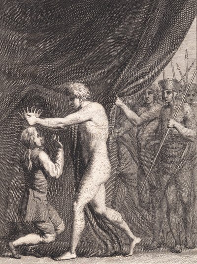 Niels Klim couronné empereur des Qvamites - J.F. Clemens