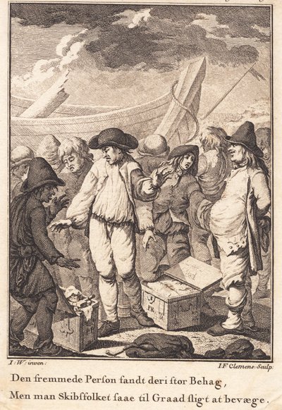 Peder Paars après le Naufrage sur Anholt - J.F. Clemens