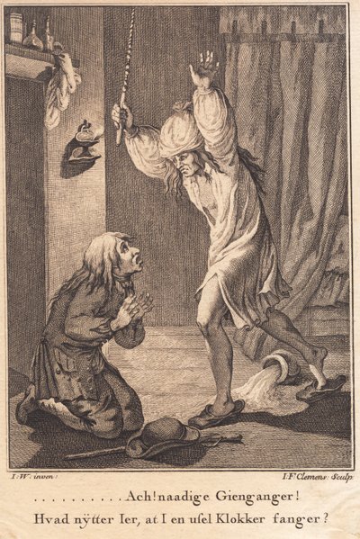 Per Degn tombe à genoux de terreur devant le bailli - J.F. Clemens