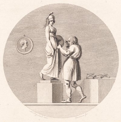 Sergel travaillant dans son atelier - J.F. Clemens