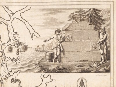 Vignette de titre pour une carte marine - J.F. Clemens