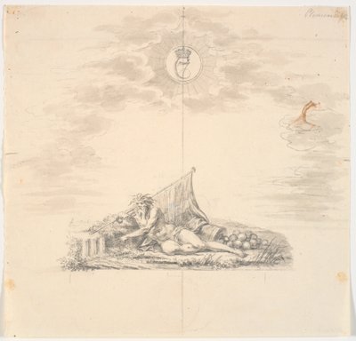 Vignette de titre pour une carte marine : "Carte des Détroits et du Sund" - J.F. Clemens
