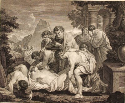Tobias fait enterrer les morts pendant la peste - J.F. Clemens