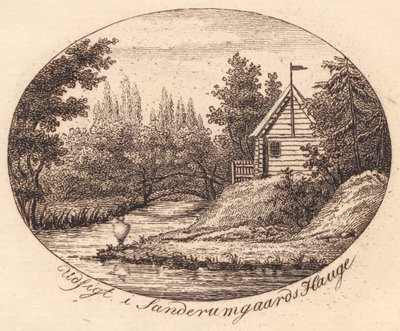 Vignette. Vue dans le jardin de Sanderumgaard - J.F. Clemens