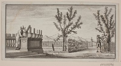 Vignette avec quatre génies ailés - J.F. Clemens