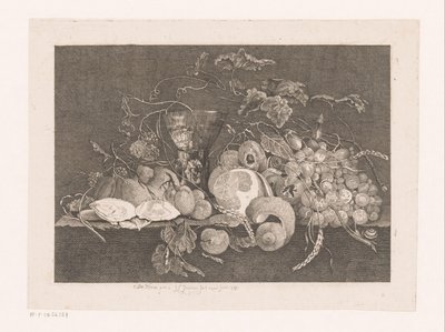Nature morte avec fruits et huîtres - J.L.L.C. Zentner