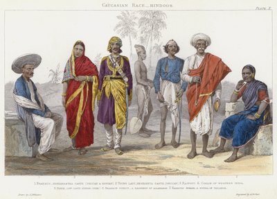 Race caucasienne, Hindous - J.L. (after) Williams