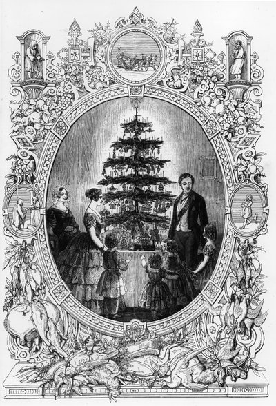 Arbre de Noël au château de Windsor - J.L. (after) Williams