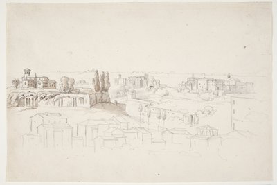 Depuis le Palatin avec église. Rome - J.L. Lund