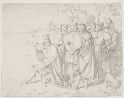 Knud le Grand au bord de la plage - J.L. Lund