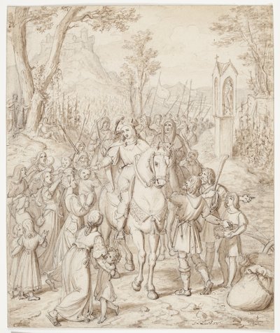 Valdemar le Grand en route pour rencontrer Fr. Barberousse - J.L. Lund