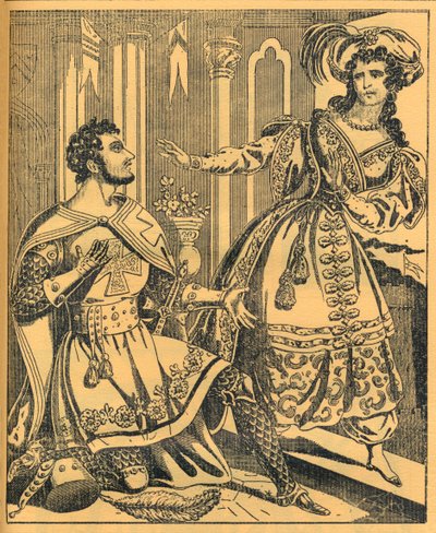 Ivanhoe : Sir Brian de Bois Guilbert et Rebecca - JL Marks