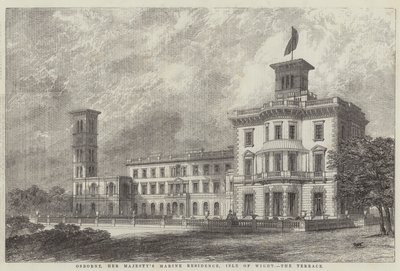 Osborne, Résidence Marine de Sa Majesté, Île de Wight, la Terrasse - J.L. Williams