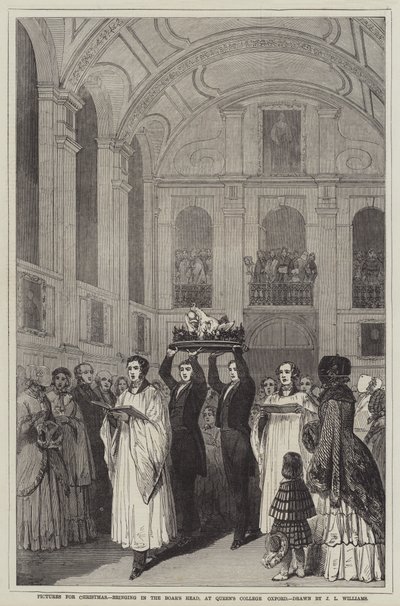 Images pour Noël, apportant la tête de sanglier, au Queen