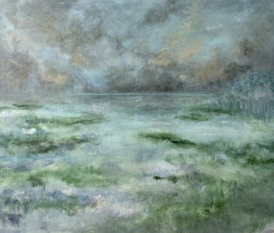 Les verts du marais brumeux - JMF FINE ART