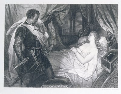 Othello et Desdemona, gravé par Eduard Buchel - J.M.F. Heinrich