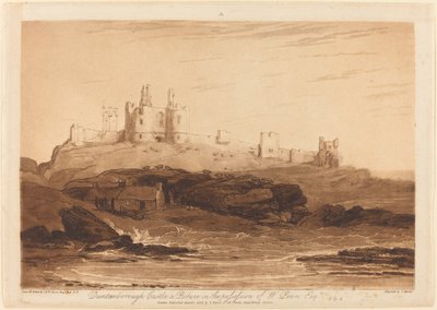 Château de Dunstanborough, publié en 1808 - Joseph Mallord William Turner
